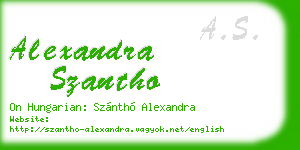 alexandra szantho business card