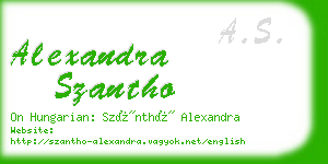 alexandra szantho business card